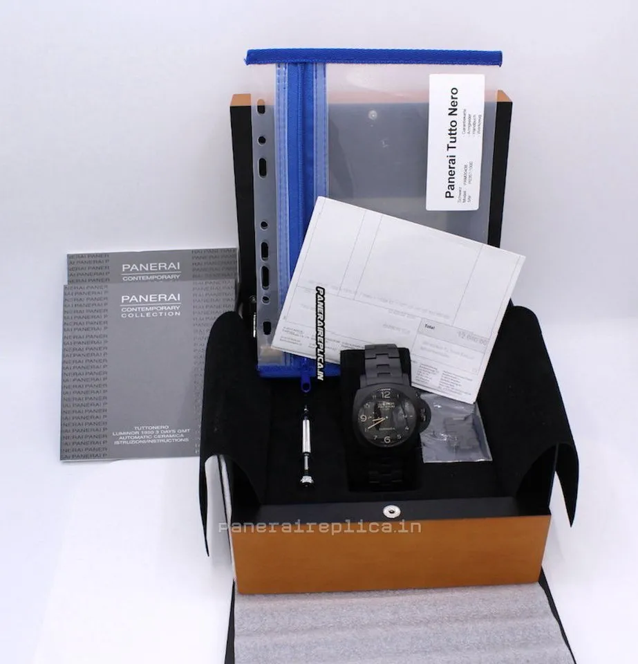Alternative view of Mind-boggling Clone Panerai Luminor 1950 44mm Ceramic Case Manual Winding Watch