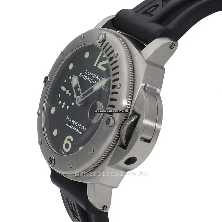 Alternative view of Unique Copies Panerai Luminor Submersible 44mm Titanium Case Automatic Watch