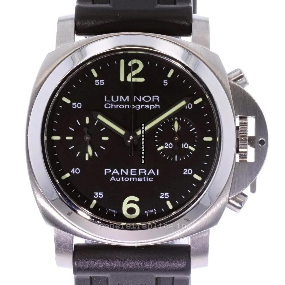 Alternative view of Terrific Imitation Panerai Luminor Chrono 40mm Steel Case Mens/unisex Automatic Watch