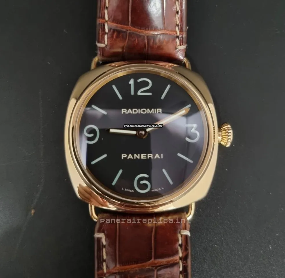 Alternative view of Great Replica Panerai Radiomir 45mm Rose Gold Case Mens/unisex Manual Winding Watch