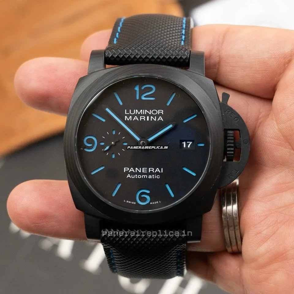 Fabulous Replicas Panerai Panerai Watches 44mm Carbon Case Mens/unisex Automatic Watch