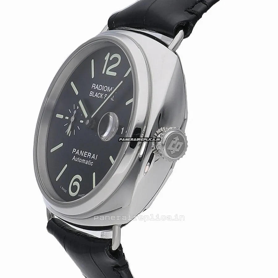 Alternative view of Incredible Fake Panerai Radiomir Black Seal 45mm Steel Case Automatic Watch
