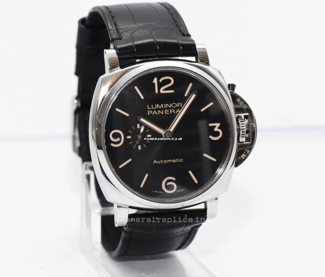 Alternative view of Defect Replica Panerai Luminor Due 45mm Steel Case Mens/unisex Automatic Watch