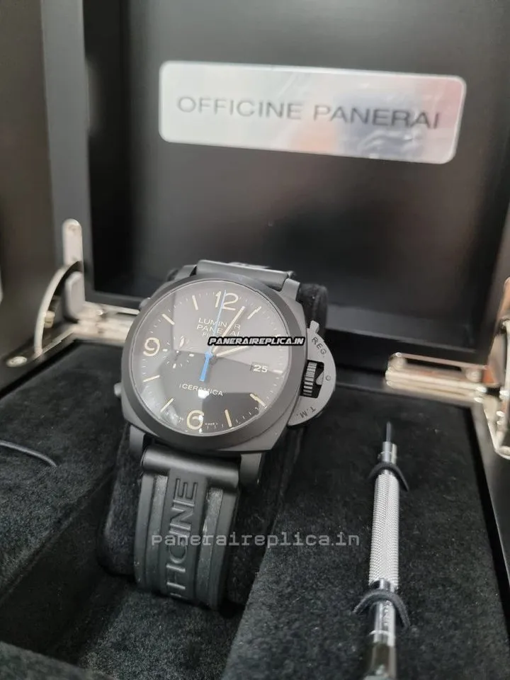 Alternative view of Fantastic Knockoff Panerai Luminor 1950 44mm Ceramic Case Mens/unisex Automatic Watch