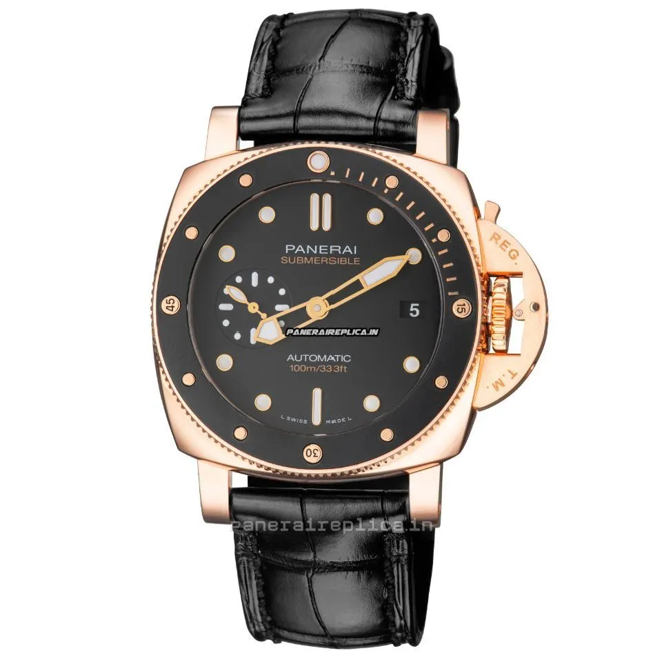 Lovely Fakes Panerai Luminor Submersible 42mm Rose Gold Case Mens/unisex Automatic Watch