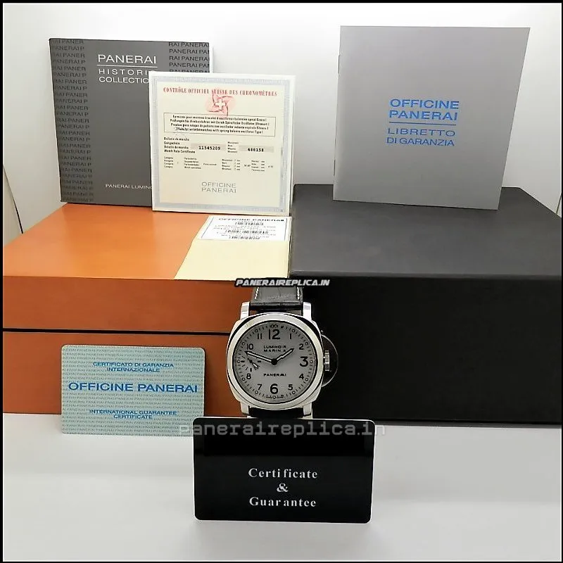 Alternative view of Superior Knockoff Panerai Luminor Marina 44mm Steel Case Mens/unisex Manual Winding Watch