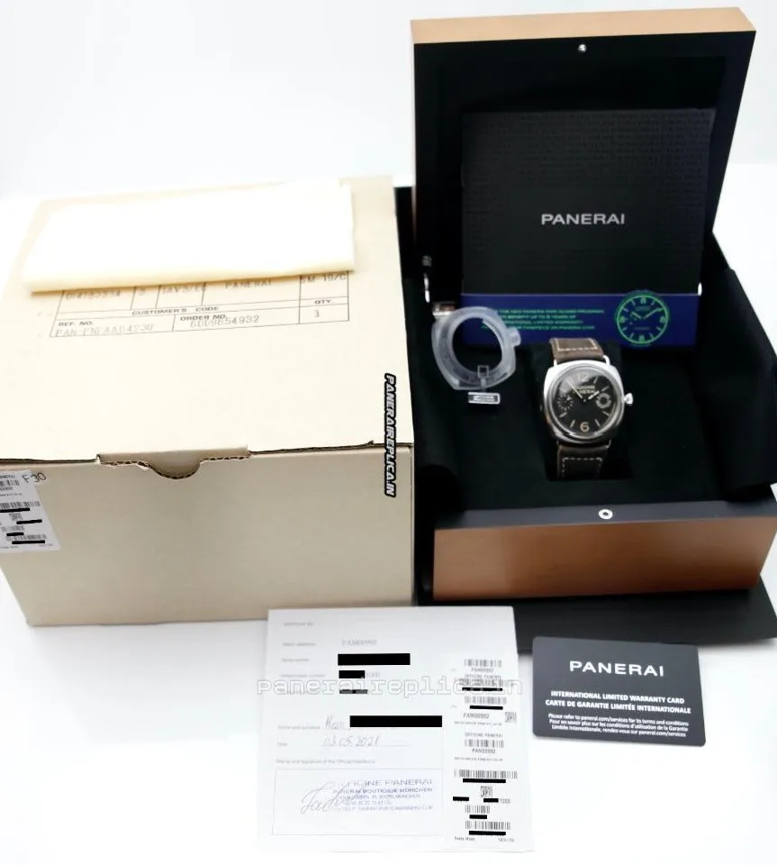 Alternative view of Perfect Knockoff Panerai Radiomir 8 Days Gmt 45mm Steel Case Mens/unisex Manual Winding Watch