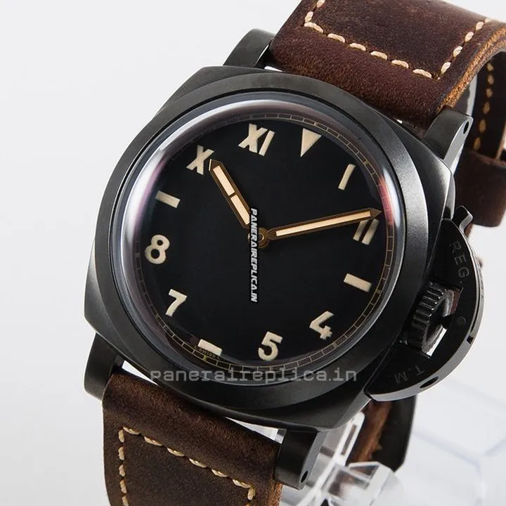 Durable Imitation Panerai Special Editions 47mm Titanium Case Mens/unisex Manual Winding Watch