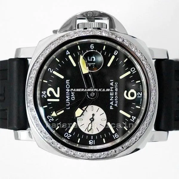 Alternative view of Superb Replica Panerai Luminor Gmt Automatic 44mm Steel Case Watch