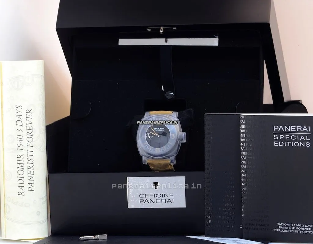 Alternative view of Wholesale Copies Panerai Special Editions 47mm Steel Case Mens/unisex Manual Winding Watch