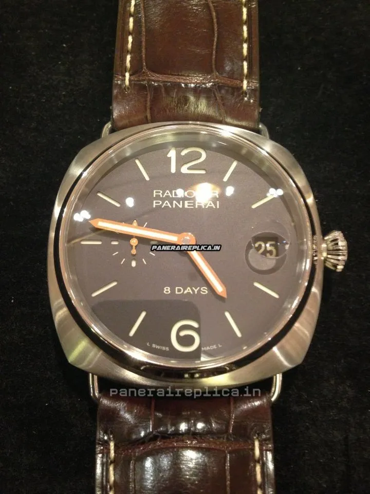 Alternative view of Discount Knockoff Panerai Radiomir 8 Days Gmt 45mm Titanium Case Mens/unisex Manual Winding Watch