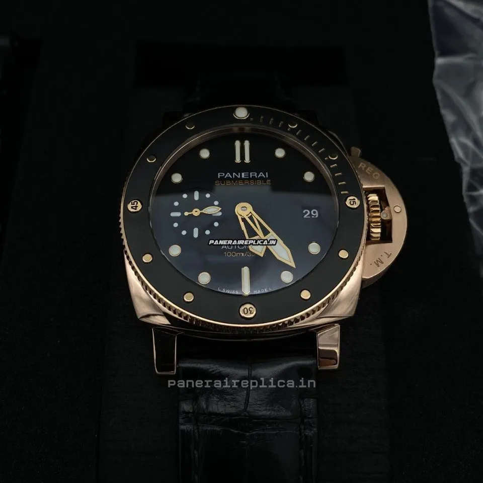 Nice Replica Panerai Luminor Submersible 42mm Rose Gold Case Mens/unisex Automatic Watch