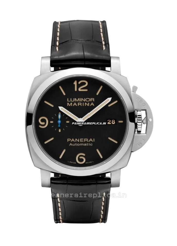 Alternative view of Trustworthy Knockoff Panerai Luminor Marina 44mm Steel Case Mens/unisex Automatic Watch
