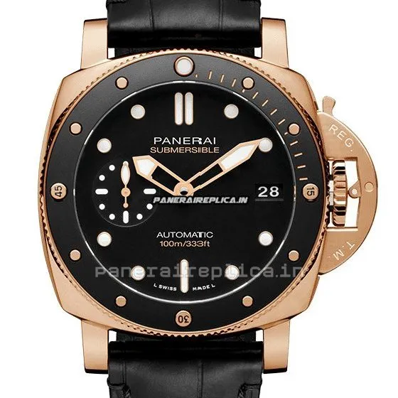 Great Fake Panerai Luminor Submersible 42mm Rose Gold Case Mens/unisex Automatic Watch