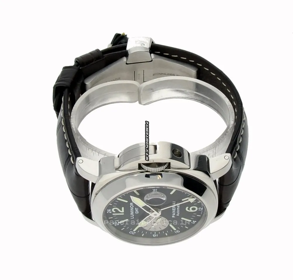 Alternative view of Suitable Knockoff Panerai Luminor Gmt Automatic 44mm Steel Case Mens/unisex Automatic Watch