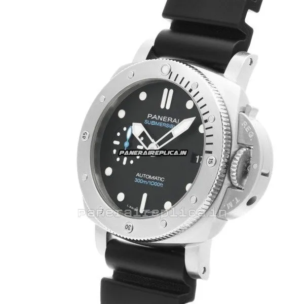 Alternative view of Cheap Replica Panerai Luminor Submersible 42mm Steel Case Automatic Watch