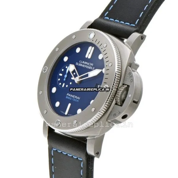 Alternative view of Good Replicas Panerai Panerai Watches 47mm Titanium Case Automatic Watch