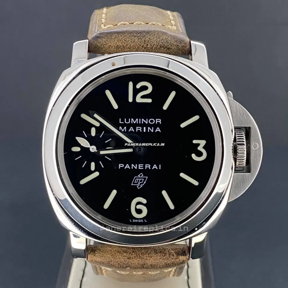 Alternative view of Well Made Replica Panerai Luminor Marina 44mm Steel Case Mens/unisex Manual Winding Watch