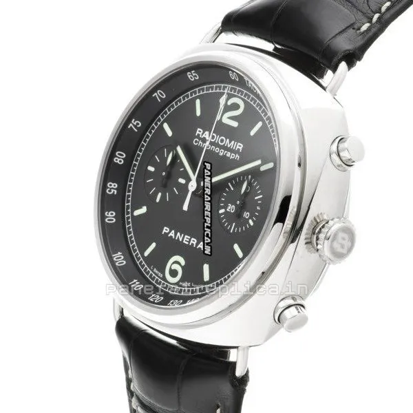 Alternative view of Perfect Replica Panerai Radiomir Chronograph 45mm Steel Case Automatic Watch