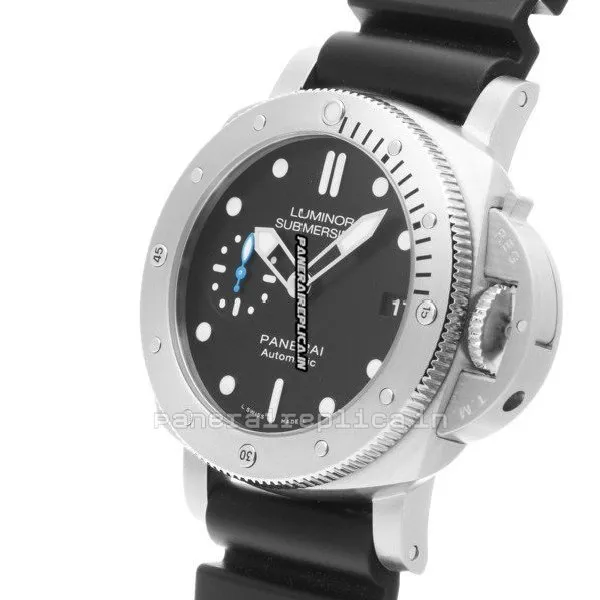 Alternative view of Awesome Replica Panerai Luminor Submersible 42mm Steel Case Automatic Watch