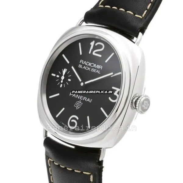 Alternative view of Exquisite Knockoff Panerai Radiomir Black Seal 45mm Steel Case Manual Winding Watch