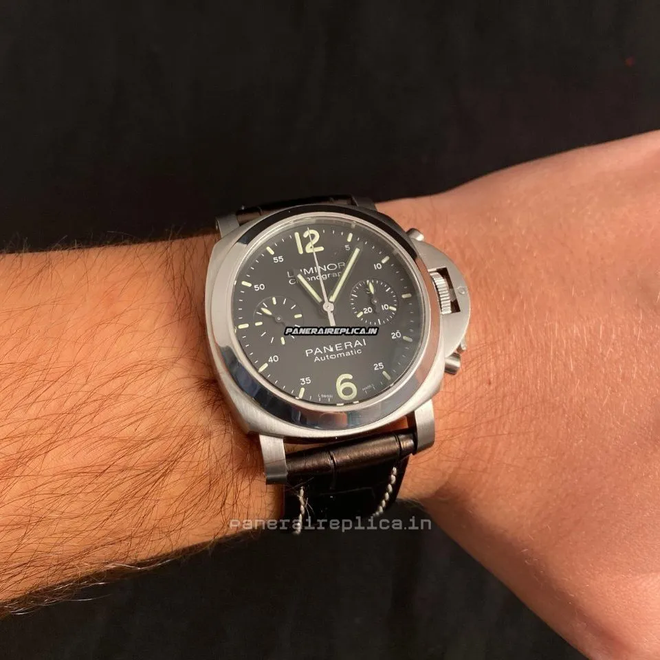 Alternative view of Beautiful Replicas Panerai Luminor Chrono 40mm Steel Case Mens/unisex Automatic Watch