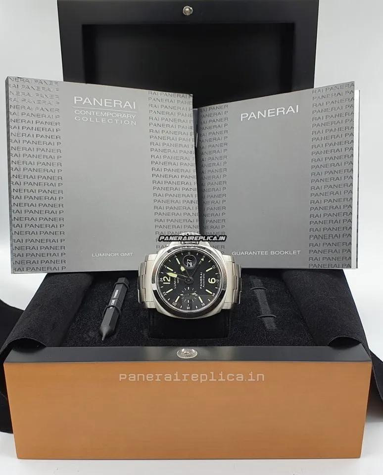 Alternative view of Cheap Replicas Panerai Luminor Gmt Automatic 44mm Steel Case Mens/unisex Automatic Watch