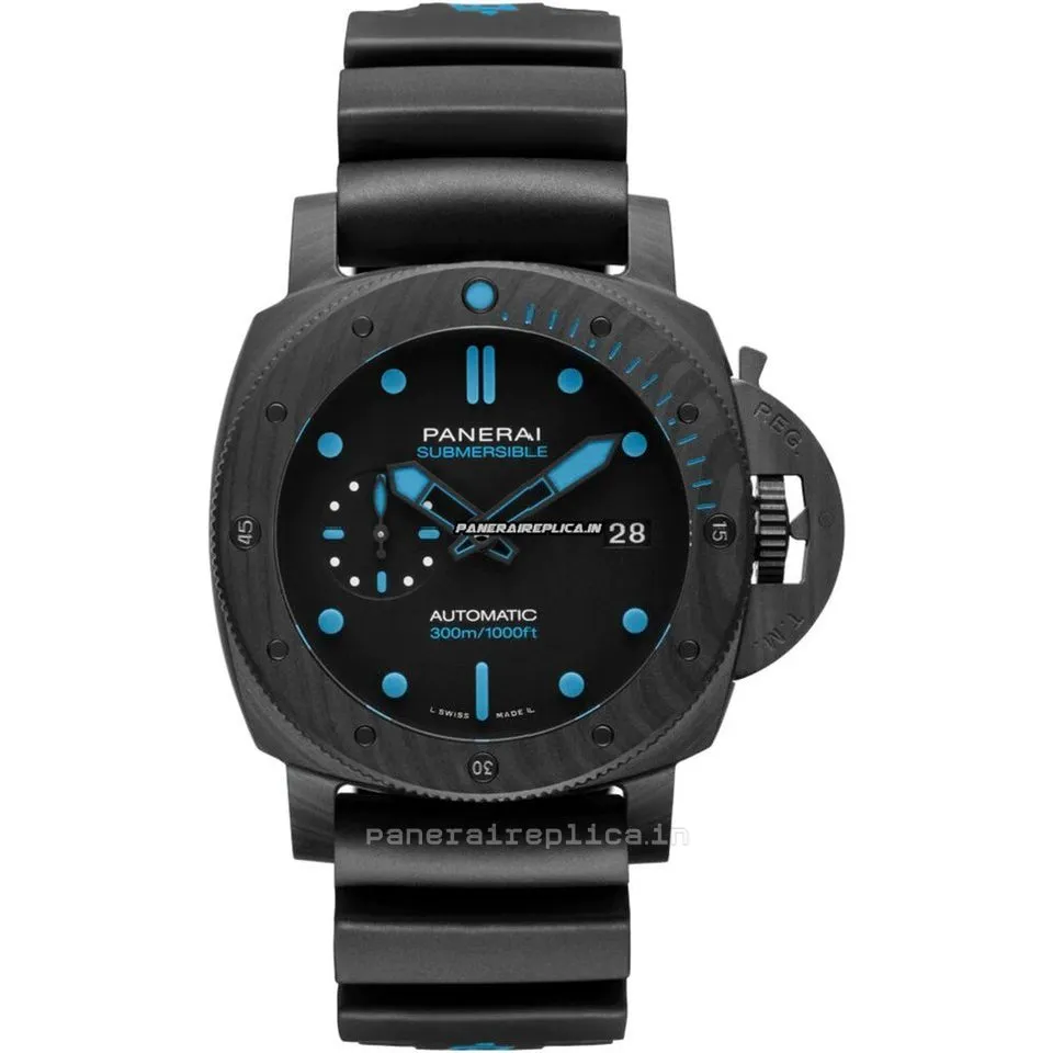 Alternative view of 1:1 Replica Panerai Luminor Submersible 42mm Carbon Case Mens/unisex Automatic Watch