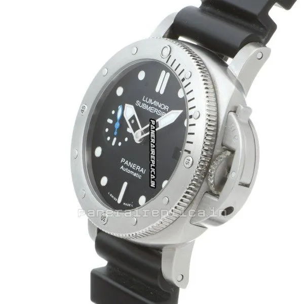 Alternative view of Exquisite Knockoff Panerai Luminor Submersible 42mm Steel Case Automatic Watch