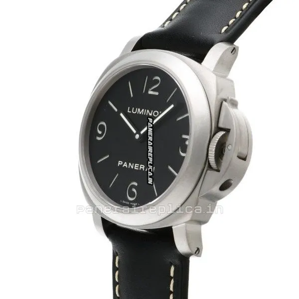 Alternative view of Fabulous Imitation Panerai Luminor Base 44mm Titanium Case Manual Winding Watch