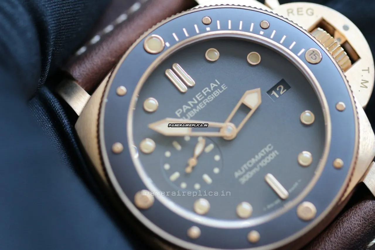 Aaa Imitation Panerai Luminor Submersible 47mm Bronze Case Mens/unisex Automatic Watch