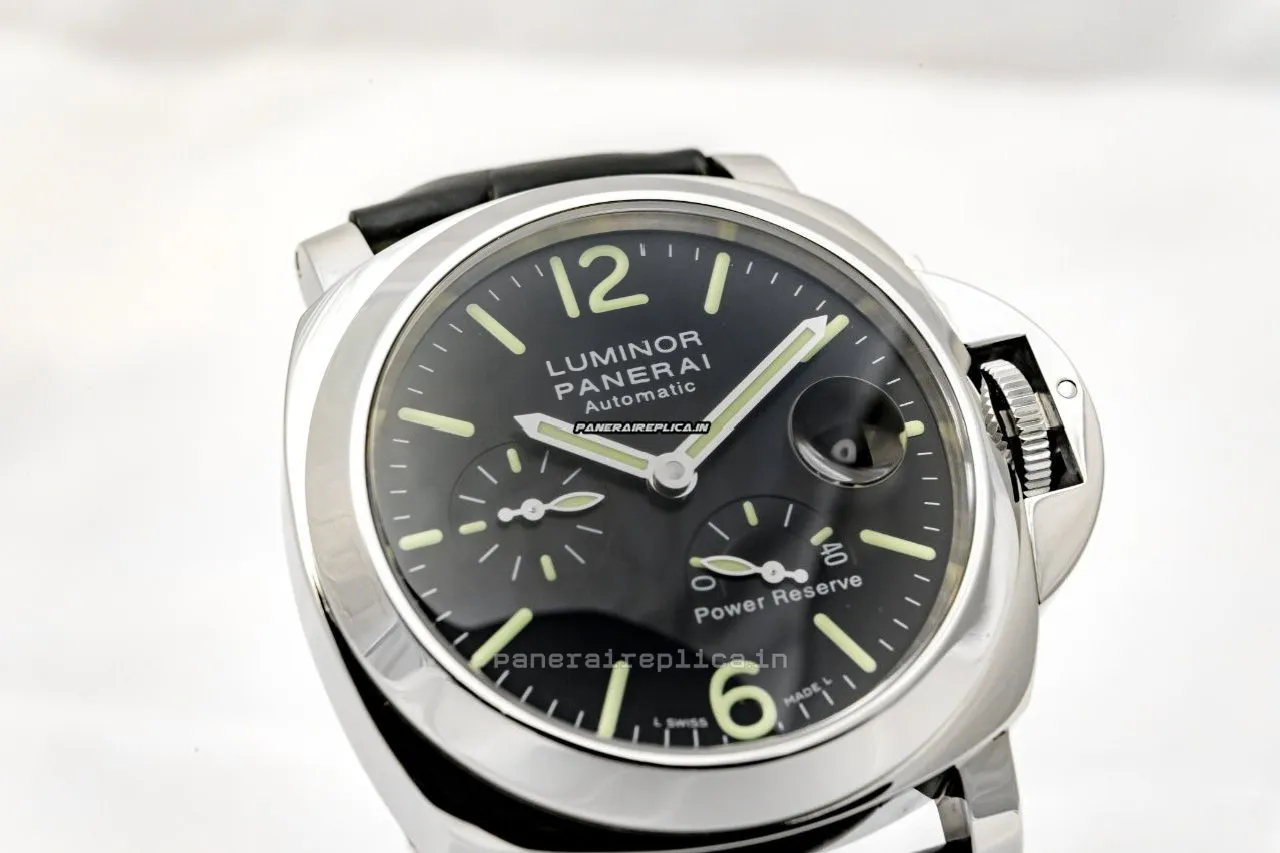 Alternative view of Incredible Fake Panerai Luminor Power Reserve 44mm Steel Case Mens/unisex Automatic Watch