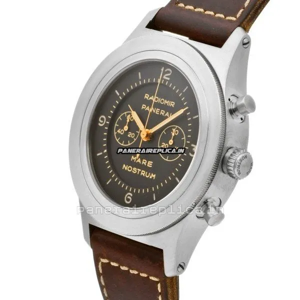 Alternative view of Remarkable Replica Panerai Mare Nostrum 52mm Titanium Case Manual Winding Watch