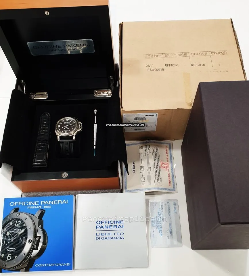 Alternative view of 1:1 Knockoff Panerai Luminor Marina 44mm Titanium Case Mens/unisex Automatic Watch