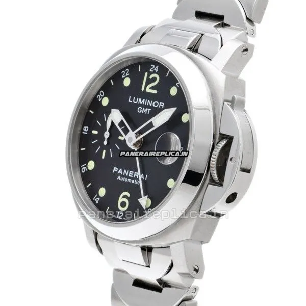 Alternative view of Attractive Knockoff Panerai Luminor Gmt Automatic 40mm Steel Case Automatic Watch