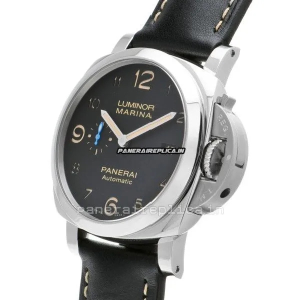 Alternative view of Ideal Replica Panerai Luminor Marina 44mm Steel Case Automatic Watch