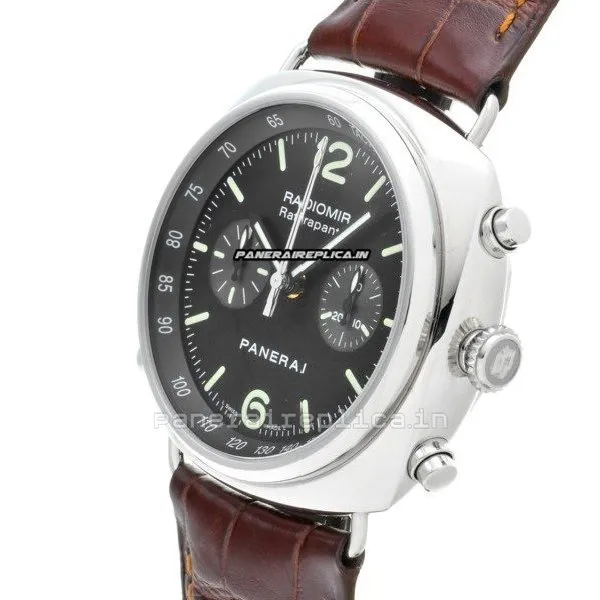 Alternative view of Exquisite Clone Panerai Radiomir Rattrapante 45mm Steel Case Automatic Watch
