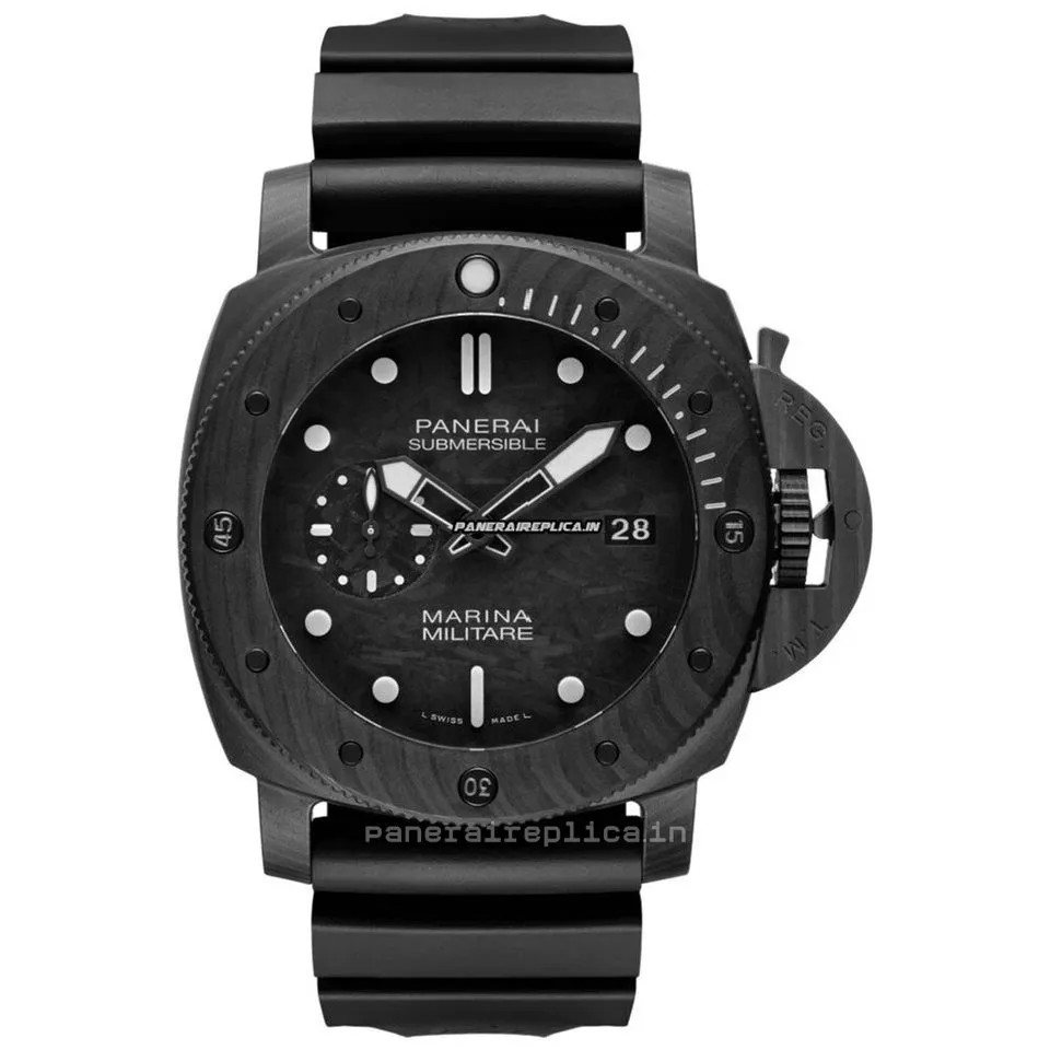Fine Copies Panerai Luminor Submersible 47mm Carbon Case Mens/unisex Automatic Watch