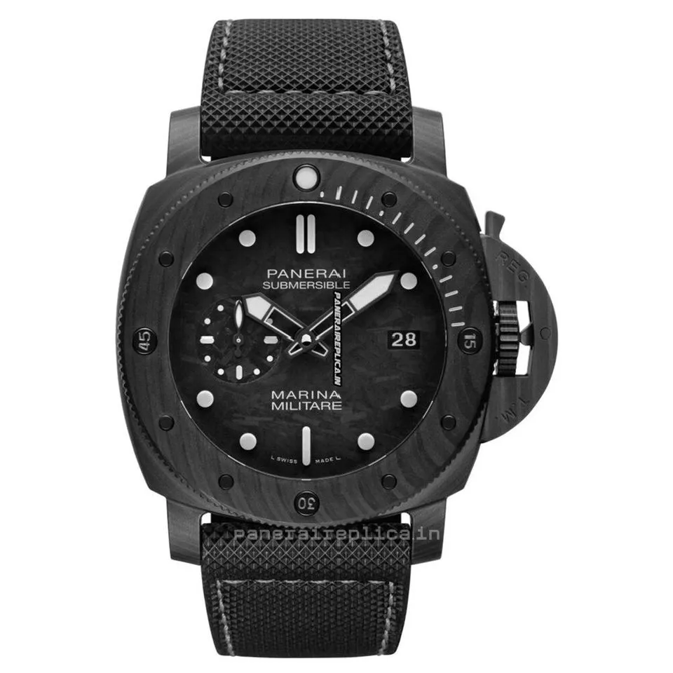 Alternative view of Fine Copies Panerai Luminor Submersible 47mm Carbon Case Mens/unisex Automatic Watch