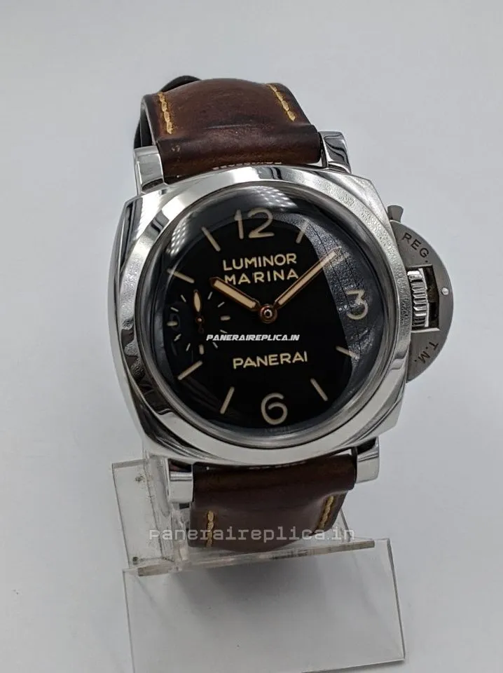 Alternative view of Fabulous Imitation Panerai Luminor Marina 47mm Steel Case Mens/unisex Manual Winding Watch