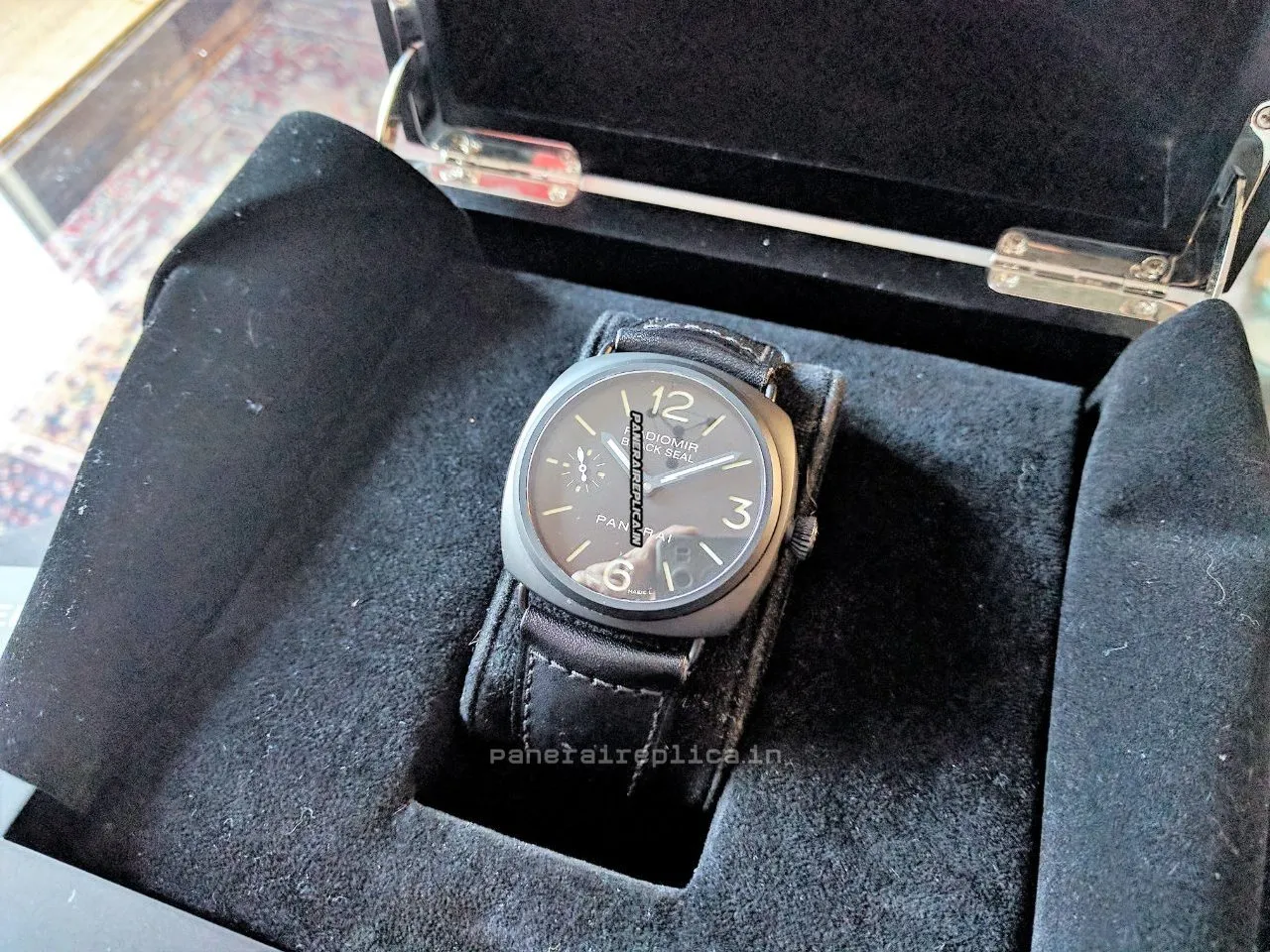 Alternative view of 1:1 Fake Panerai Radiomir Black Seal 45mm Ceramic Case Mens/unisex Manual Winding Watch