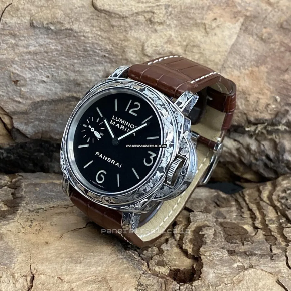 Alternative view of 1:1 Replica Panerai Luminor Marina 44mm Steel Case Manual Winding Watch