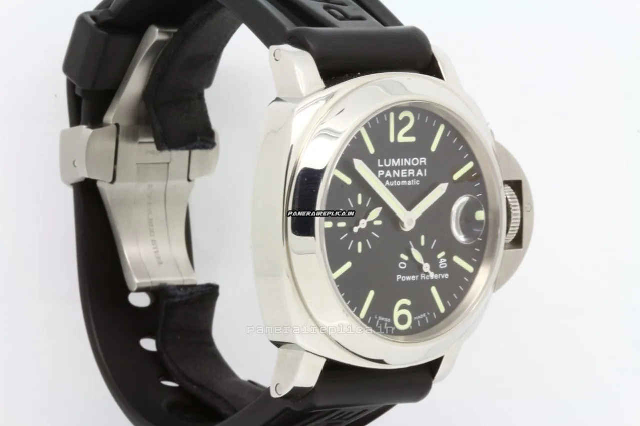 Alternative view of Durable Knockoff Panerai Luminor Power Reserve 44mm Steel Case Mens/unisex Automatic Watch