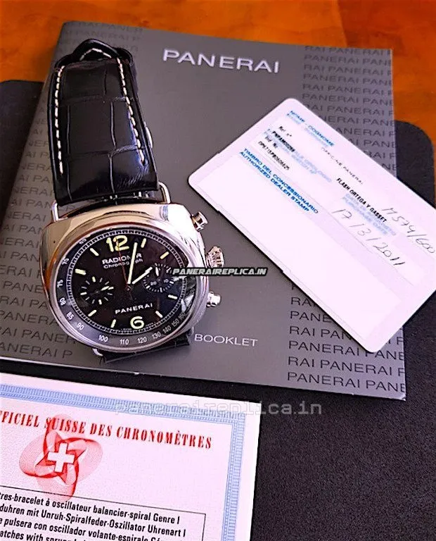 Exquisite Fake Panerai Radiomir Chronograph Steel Case Mens/unisex Automatic Watch