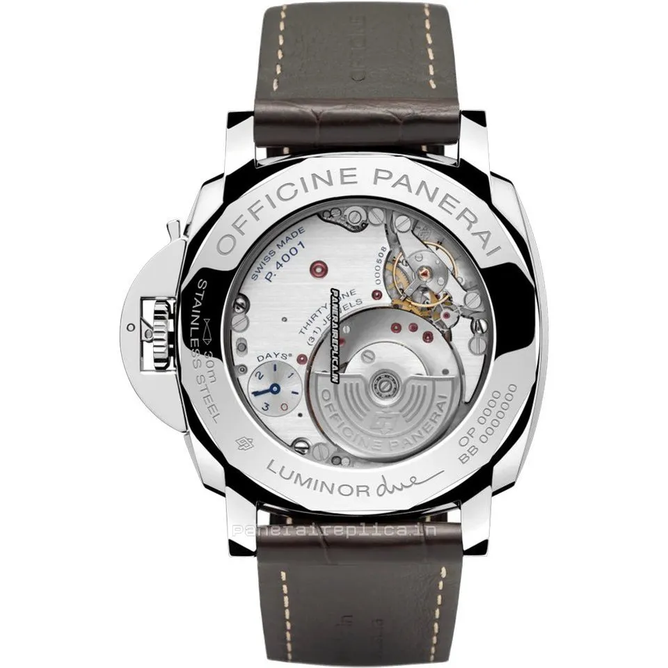 Alternative view of 1:1 Knockoff Panerai Luminor Due 45mm Steel Case Mens/unisex Automatic Watch