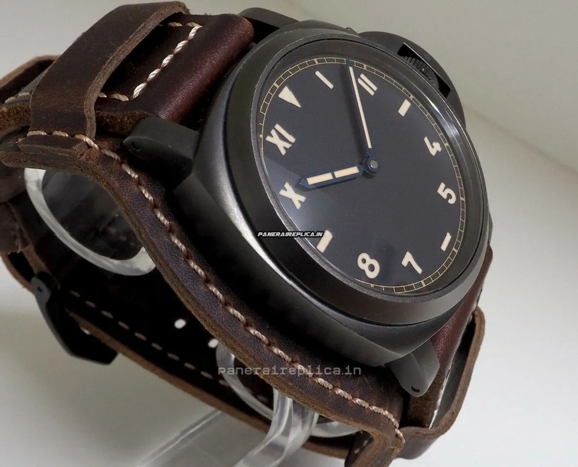 Alternative view of Marvellous Copy Panerai Luminor 44mm Titanium Case Watch