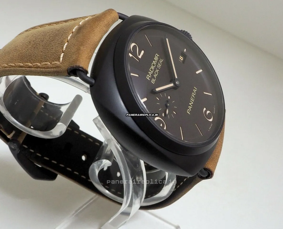 Alternative view of Remarkable Fake Panerai Radiomir Black Seal Watch