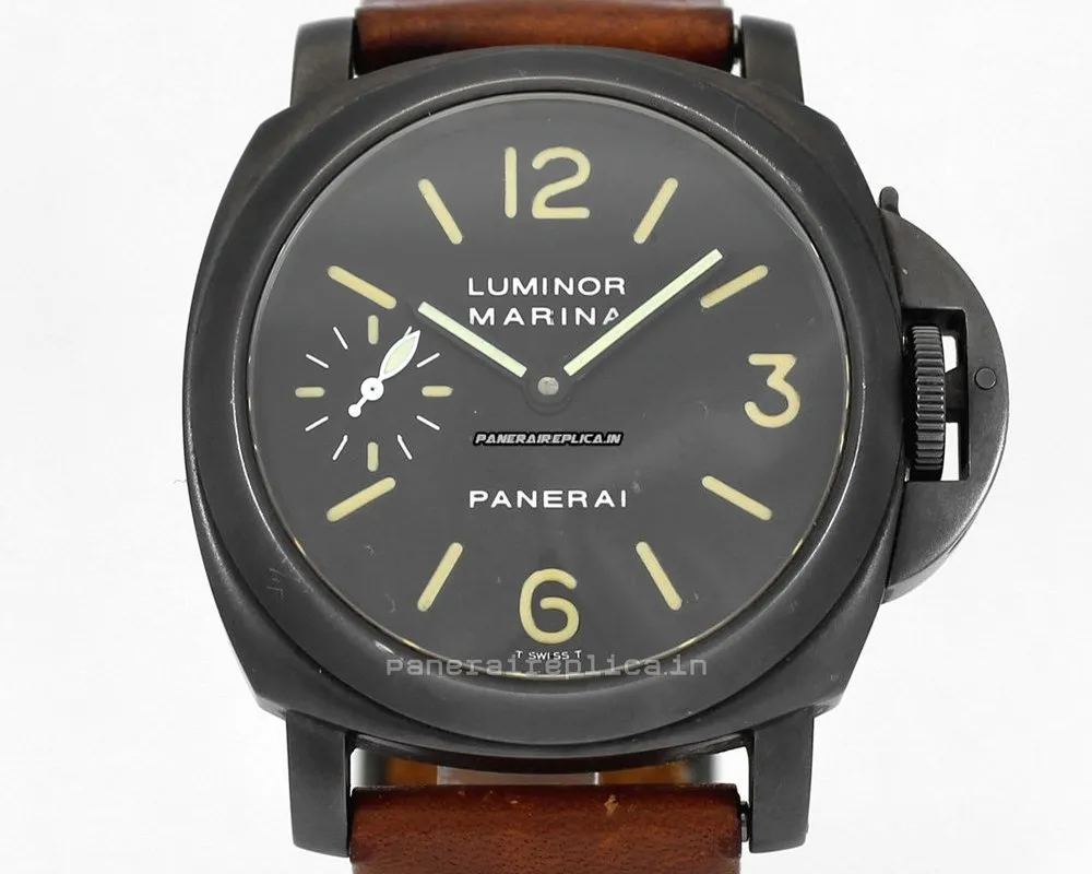 Alternative view of Awesome Knockoff Panerai Luminor Marina 44mm Steel Case Mens/unisex Manual Winding Watch
