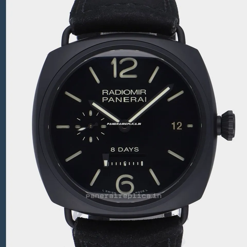Popular Fake Panerai Radiomir 8 Days Gmt 45mm Ceramic Case Mens/unisex Manual Winding Watch