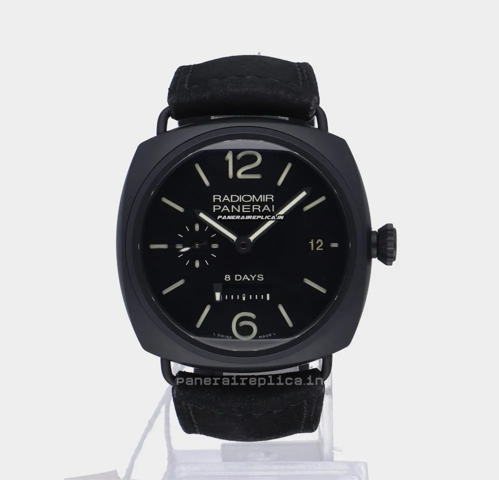 Alternative view of Popular Fake Panerai Radiomir 8 Days Gmt 45mm Ceramic Case Mens/unisex Manual Winding Watch